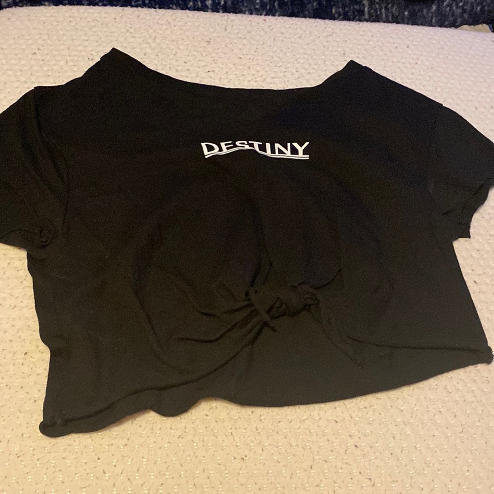 Shein black womens crop top size medium